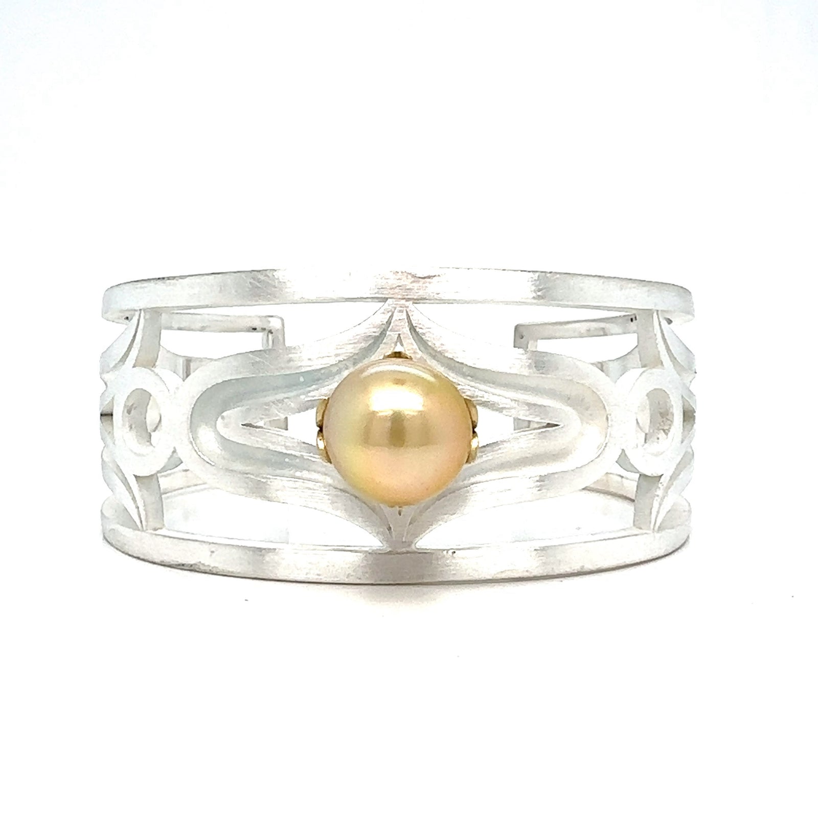 Gold Pearl Lily cuff