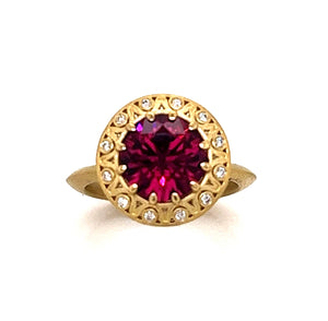 Umbalite Garnet Lily ring